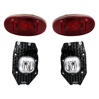 Replacement - 4-Piece Kit (Driver and Passenger Side Fog Lights, Driver and Passenger Side Rear Marker Lights) (CAPA Certified)