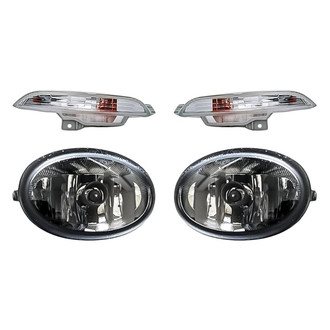 Replacement - 4-Piece Kit (Driver and Passenger Side Fog Lights, Driver and Passenger Side Turn Signal/Parking Lights) (CAPA Certified)