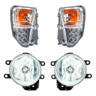 Replacement - 4-Piece Kit (Driver and Passenger Side Fog Lights, Driver and Passenger Side Turn Signal/Parking Lights) (CAPA Certified)