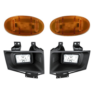 Replacement - 4-Piece Kit (Driver and Passenger Side Fog Lights, Driver and Passenger Side Marker Lights) (CAPA Certified)