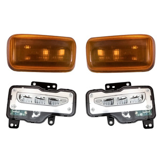 Replacement - 4-Piece Kit (Driver and Passenger Side Fog Lights, Driver and Passenger Side Marker Lights) (CAPA Certified)