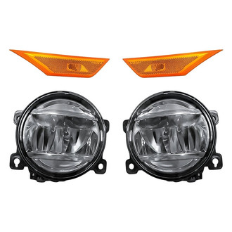 Replacement - 4-Piece Kit (Driver and Passenger Side Fog Lights, Driver and Passenger Side Marker Lights) (CAPA Certified)