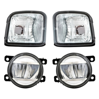 Replacement - 4-Piece Kit (Driver and Passenger Side Fog Lights, Driver and Passenger Side Turn Signal/Parking Lights) (CAPA Certified)