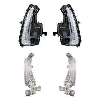 Replacement - 4-Piece Kit (Driver and Passenger Side Daytime Running Lights, Driver and Passenger Side Turn Signal/Parking Lights) (CAPA Certified)