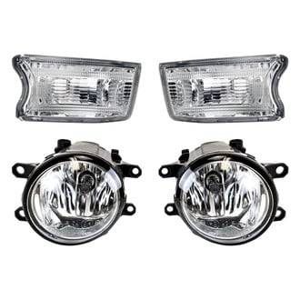 Replacement - 4-Piece Kit (Driver and Passenger Side Fog Lights, Driver and Passenger Side Turn Signal/Parking Lights) (CAPA Certified)