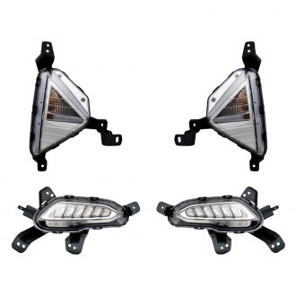 Replacement - 4-Piece Kit (Driver and Passenger Side Daytime Running Lights, Driver and Passenger Side Turn Signal Lights) (CAPA Certified)