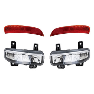 Replacement - 4-Piece Kit (Driver and Passenger Side Fog Lights, Driver and Passenger Side Marker Lights) (CAPA Certified)