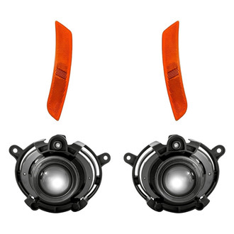 Replacement - 4-Piece Kit (Driver and Passenger Side Fog Lights, Driver and Passenger Side Marker Lights) (CAPA Certified)