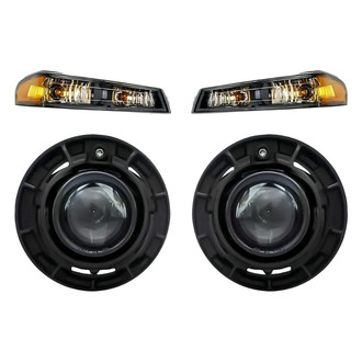 Replacement - 4-Piece Kit (Driver and Passenger Side Fog Lights, Driver and Passenger Side Turn Signal/Parking Lights) (CAPA Certified)