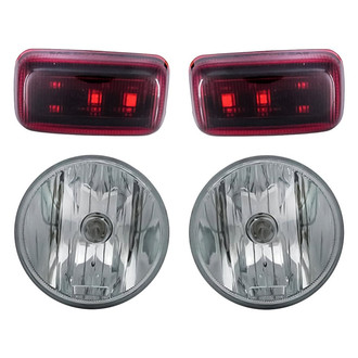 Replacement BNDL-284121 - 4-Piece Kit (Driver and Passenger Side Fog Lights, Driver and Passenger Side Rear Marker Lights) (CAPA Certified)