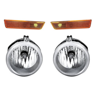 Replacement - 4-Piece Kit (Driver and Passenger Side Fog Lights, Driver and Passenger Side Marker Lights)