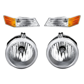 Replacement - 4-Piece Kit (Driver and Passenger Side Fog Lights, Driver and Passenger Side Turn Signal/Parking Lights)