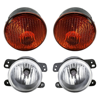 Replacement - 4-Piece Kit (Driver and Passenger Side Fog Lights, Driver and Passenger Side Turn Signal/Parking Lights)