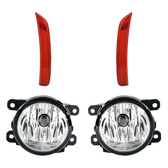 Replacement - 4-Piece Kit (Driver and Passenger Side Fog Lights, Driver and Passenger Side Rear Marker Lights)