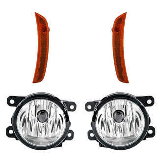 Replacement - 4-Piece Kit (Driver and Passenger Side Fog Lights, Driver and Passenger Side Marker Lights)