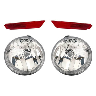 Replacement - 4-Piece Kit (Driver and Passenger Side Fog Lights, Driver and Passenger Side Rear Marker Lights) (CAPA Certified)
