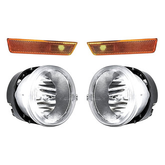 Replacement - 4-Piece Kit (Driver and Passenger Side Fog Lights, Driver and Passenger Side Marker Lights) (CAPA Certified)