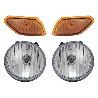 Replacement BNDL-284168 - 4-Piece Kit (Driver and Passenger Side Fog Lights Lens and Housing, Driver and Passenger Side Marker Lights) (CAPA Certified)