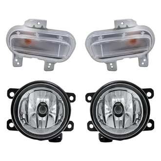 Replacement - 4-Piece Kit (Driver and Passenger Side Fog Lights, Driver and Passenger Side Turn Signal/Parking Lights) (CAPA Certified)