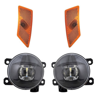 Replacement BNDL-284188 - 4-Piece Kit (Driver and Passenger Side Fog Lights, Driver and Passenger Side Marker Lights) (CAPA Certified)
