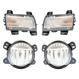 Replacement - 4-Piece Kit (Driver and Passenger Side Fog Lights, Driver and Passenger Side Turn Signal/Parking Lights) (CAPA Certified)