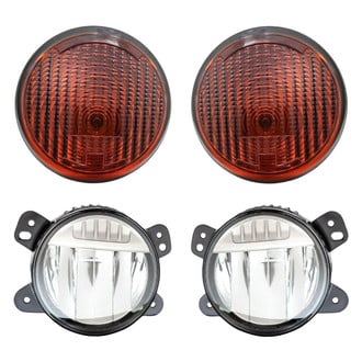 Replacement - 4-Piece Kit (Driver and Passenger Side Fog Lights, Driver and Passenger Side Turn Signal/Parking Lights) (CAPA Certified)