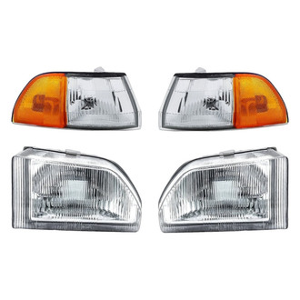 Replacement - 4-Piece Kit (Driver and Passenger Side Fog Lights, Driver and Passenger Side Turn Signal/Corner Lights) (Standard Line)