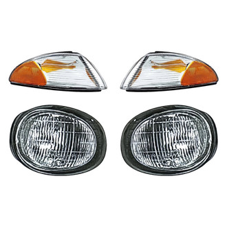 Replacement - 4-Piece Kit (Driver and Passenger Side Fog Lights, Driver and Passenger Side Turn Signal/Corner Lights) (Standard Line)