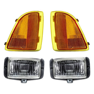 Replacement - 4-Piece Kit (Driver and Passenger Side Fog Lights, Driver and Passenger Side Turn Signal/Corner Lights) (Standard Line)