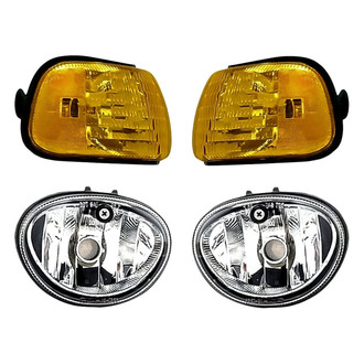 Replacement - 4-Piece Kit (Driver and Passenger Side Fog Lights, Driver and Passenger Side Turn Signal/Corner Lights) (Standard Line)