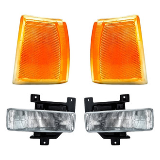 Replacement - 4-Piece Kit (Driver and Passenger Side Fog Lights, Driver and Passenger Side Turn Signal/Corner Lights) (Standard Line)
