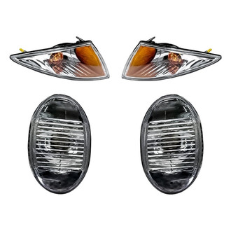 Replacement - 4-Piece Kit (Driver and Passenger Side Fog Lights, Driver and Passenger Side Turn Signal/Corner Lights) (Standard Line)