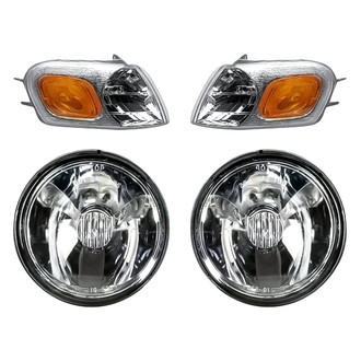 Replacement - 4-Piece Kit (Driver and Passenger Side Fog Lights, Driver and Passenger Side Turn Signal/Corner Lights) (Standard Line)