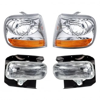 Replacement BNDL-284268 - 4-Piece Kit (Driver and Passenger Side Fog Lights, Driver and Passenger Side Turn Signal/Corner Lights) (Standard Line)