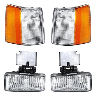 Replacement - 4-Piece Kit (Driver and Passenger Side Fog Lights, Driver and Passenger Side Turn Signal/Corner Lights) (Standard Line)