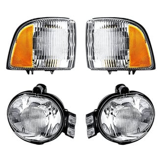 Replacement - 4-Piece Kit (Driver and Passenger Side Fog Lights, Driver and Passenger Side Turn Signal/Corner Lights)
