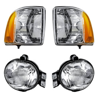Replacement - 4-Piece Kit (Driver and Passenger Side Fog Lights, Driver and Passenger Side Turn Signal/Corner Lights) (Standard Line)