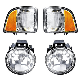 Replacement - 4-Piece Kit (Driver and Passenger Side Fog Lights, Driver and Passenger Side Turn Signal/Corner Lights) (Standard Line)