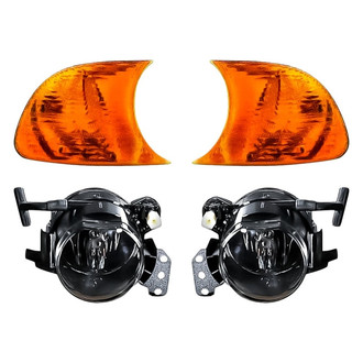 Replacement - 4-Piece Kit (Driver and Passenger Side Fog Lights, Driver and Passenger Side Turn Signal/Corner Lights) (Standard Line)
