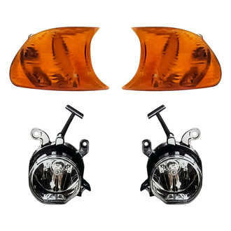 Replacement - 4-Piece Kit (Driver and Passenger Side Fog Lights, Driver and Passenger Side Turn Signal/Corner Lights) (Standard Line)