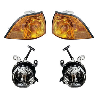 Replacement - 4-Piece Kit (Driver and Passenger Side Fog Lights, Driver and Passenger Side Turn Signal/Corner Lights) (Standard Line)