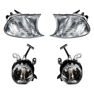 Replacement - 4-Piece Kit (Driver and Passenger Side Fog Lights, Driver and Passenger Side Turn Signal/Corner Lights) (Standard Line)