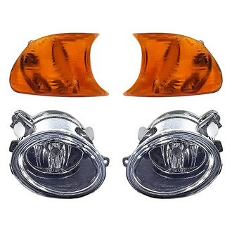 Replacement - 4-Piece Kit (Driver and Passenger Side Fog Lights, Driver and Passenger Side Turn Signal/Corner Lights) (Standard Line)