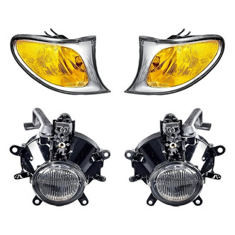 Replacement - 4-Piece Kit (Driver and Passenger Side Fog Lights, Driver and Passenger Side Turn Signal/Corner Lights) (Standard Line)