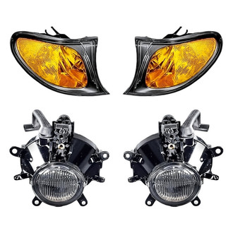 Replacement - 4-Piece Kit (Driver and Passenger Side Fog Lights, Driver and Passenger Side Turn Signal/Corner Lights) (Standard Line)