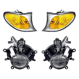 Replacement - 4-Piece Kit (Driver and Passenger Side Fog Lights, Driver and Passenger Side Turn Signal/Corner Lights)