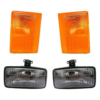 Replacement - 4-Piece Kit (Driver and Passenger Side Fog Lights, Driver and Passenger Side Lower Turn Signal/Corner Lights) (Standard Line)