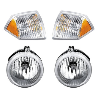 Replacement - 4-Piece Kit (Driver and Passenger Side Fog Lights, Driver and Passenger Side Turn Signal/Corner Lights) (Standard Line)