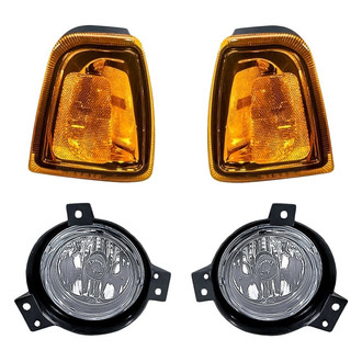 Replacement - 4-Piece Kit (Driver and Passenger Side Fog Lights, Driver and Passenger Side Turn Signal/Corner Lights) (Standard Line)