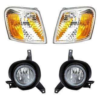 Replacement - 4-Piece Kit (Driver and Passenger Side Fog Lights, Driver and Passenger Side Turn Signal/Corner Lights) (Standard Line)
